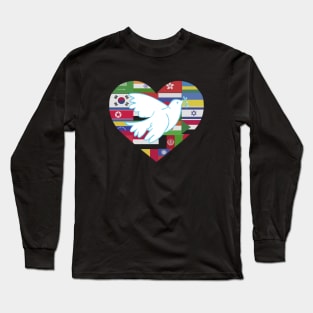 I Love Peace Peace Dove World Peace Long Sleeve T-Shirt